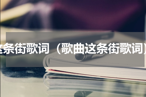 这条街歌词（歌曲这条街歌词）