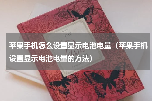 苹果手机怎么设置显示电池电量（苹果手机设置显示电池电量的方法）