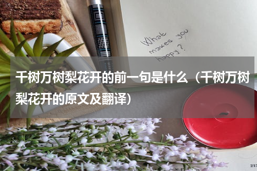 千树万树梨花开的前一句是什么（千树万树梨花开的原文及翻译）