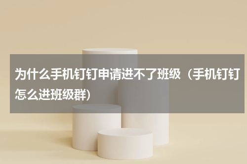为什么手机钉钉申请进不了班级（手机钉钉怎么进班级群）