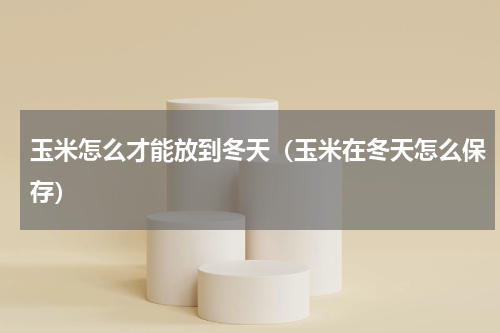 玉米怎么才能放到冬天（玉米在冬天怎么保存）