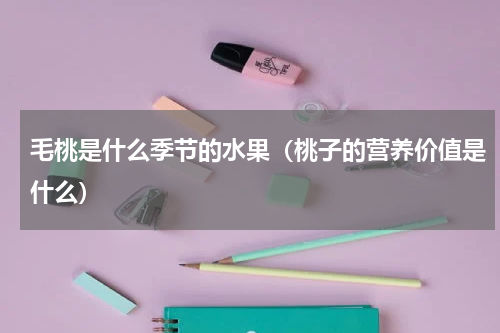 毛桃是什么季节的水果（桃子的营养价值是什么）
