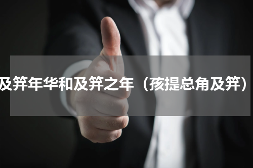 及笄年华和及笄之年（孩提总角及笄）