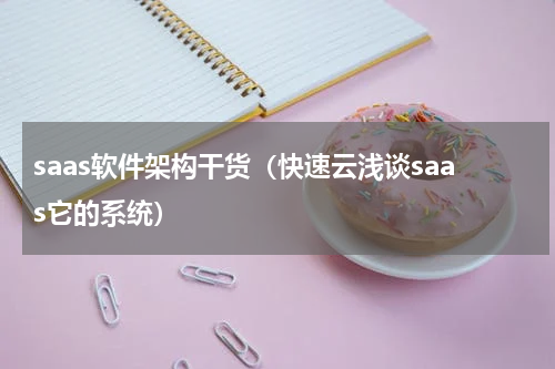 saas软件架构干货（快速云浅谈saas它的系统）