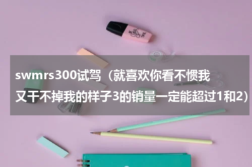 swmrs300试驾（就喜欢你看不惯我又干不掉我的样子3的销量一定能超过1和2）