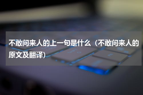 不敢问来人的上一句是什么（不敢问来人的原文及翻译）