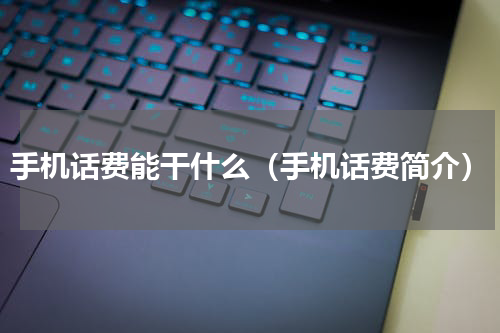 手机话费能干什么（手机话费简介）