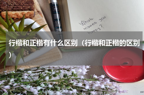 行楷和正楷有什么区别（行楷和正楷的区别）