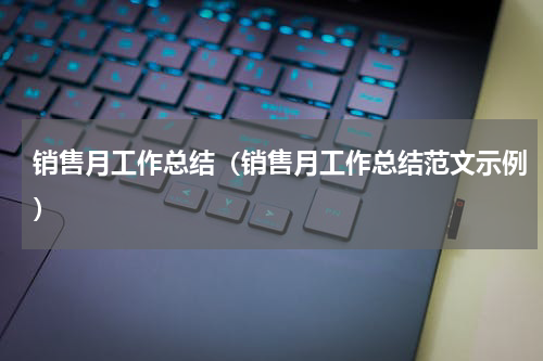 销售月工作总结（销售月工作总结范文示例）