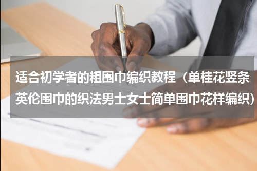 适合初学者的粗围巾编织教程（单桂花竖条英伦围巾的织法男士女士简单围巾花样编织）