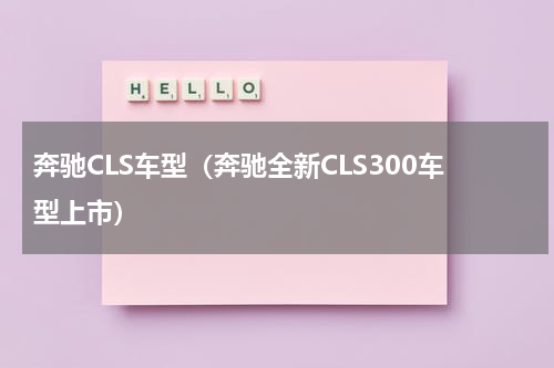 奔驰CLS车型（奔驰全新CLS300车型上市）