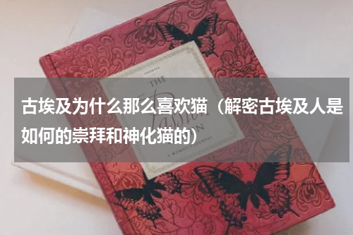 古埃及为什么那么喜欢猫（解密古埃及人是如何的崇拜和神化猫的）