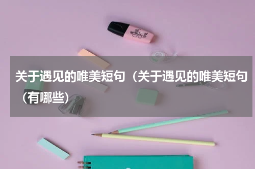 关于遇见的唯美短句（关于遇见的唯美短句（有哪些）
