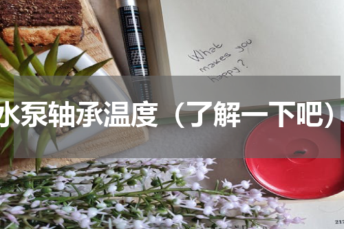 水泵轴承温度（了解一下吧）
