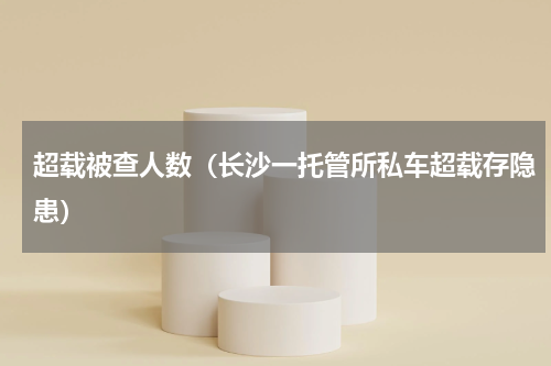 超载被查人数（长沙一托管所私车超载存隐患）