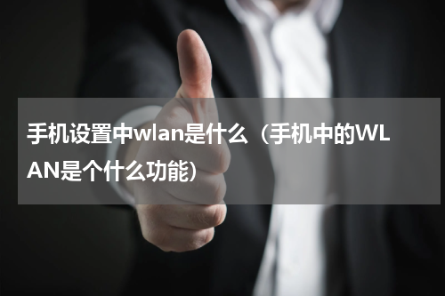 手机设置中wlan是什么（手机中的WLAN是个什么功能）