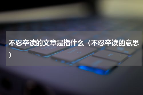 不忍卒读的文章是指什么（不忍卒读的意思）