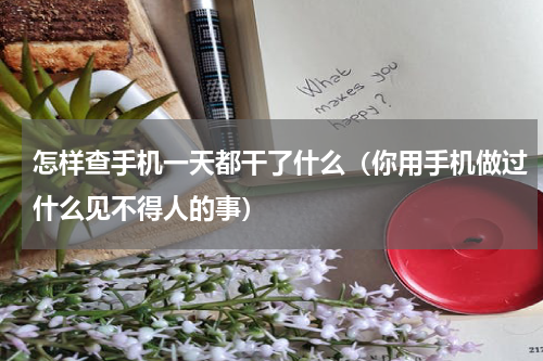 怎样查手机一天都干了什么（你用手机做过什么见不得人的事）