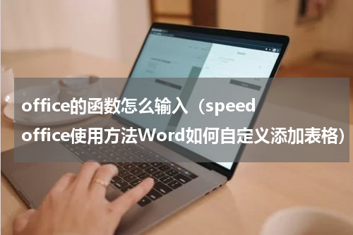 office的函数怎么输入（speedoffice使用方法Word如何自定义添加表格）
