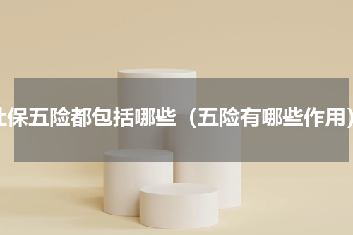 社保五险都包括哪些（五险有哪些作用）