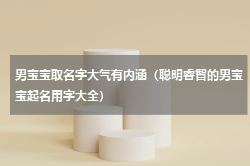 男宝宝取名字大气有内涵（聪明睿智的男宝宝起名用字大全）