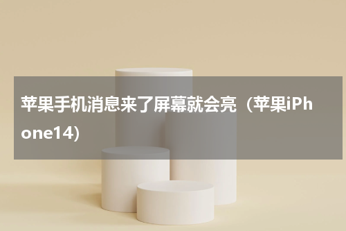 苹果手机消息来了屏幕就会亮（苹果iPhone14）