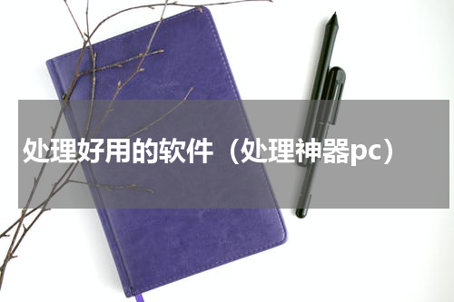处理好用的软件（处理神器pc）