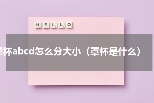 罩杯abcd怎么分大小（罩杯是什么）