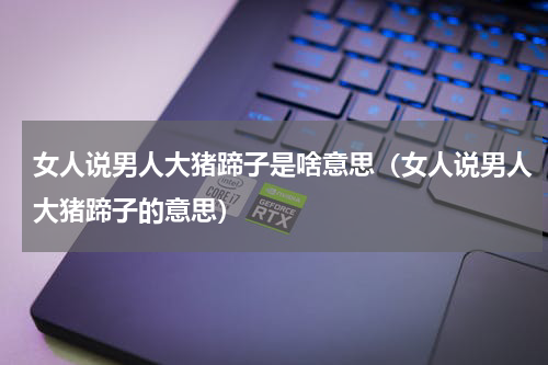 女人说男人大猪蹄子是啥意思（女人说男人大猪蹄子的意思）