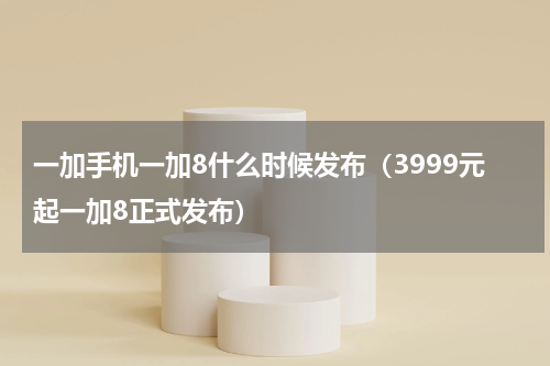 一加手机一加8什么时候发布（3999元起一加8正式发布）
