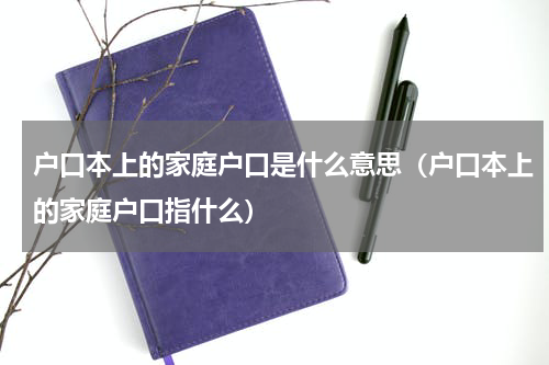 户口本上的家庭户口是什么意思（户口本上的家庭户口指什么）