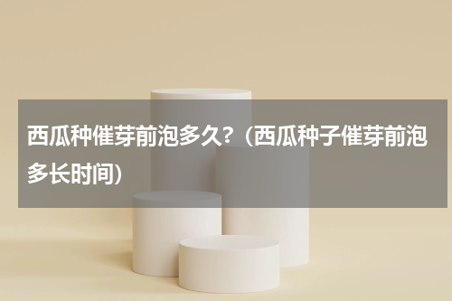西瓜种催芽前泡多久?（西瓜种子催芽前泡多长时间）