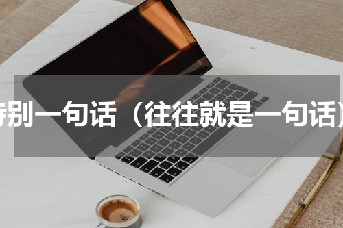 特别一句话（往往就是一句话）