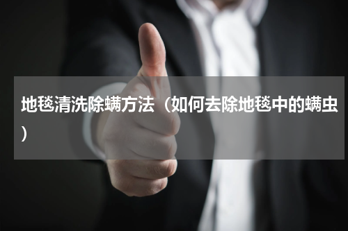 地毯清洗除螨方法（如何去除地毯中的螨虫）