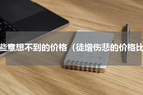 那些意想不到的价格（徒增伤悲的价格比）