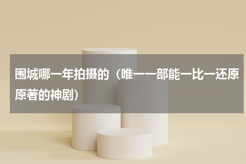 围城哪一年拍摄的（唯一一部能一比一还原原著的神剧）