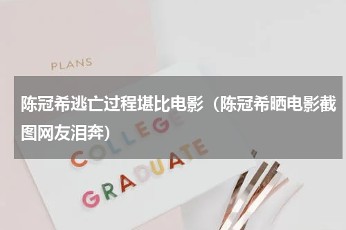陈冠希逃亡过程堪比电影（陈冠希晒电影截图网友泪奔）