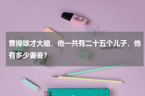 曹操雄才大略，他一共有二十五个儿子，他有多少妻妾？