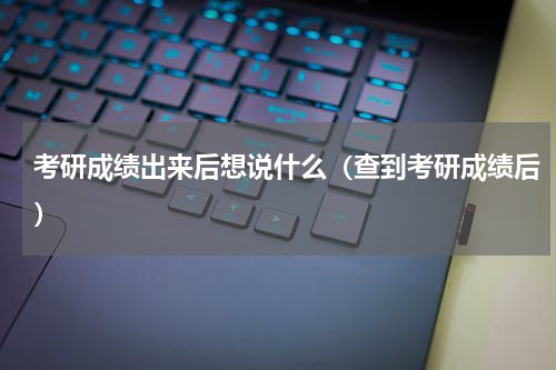 考研成绩出来后想说什么（查到考研成绩后）