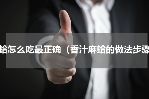 麻蛤怎么吃最正确（香汁麻蛤的做法步骤）