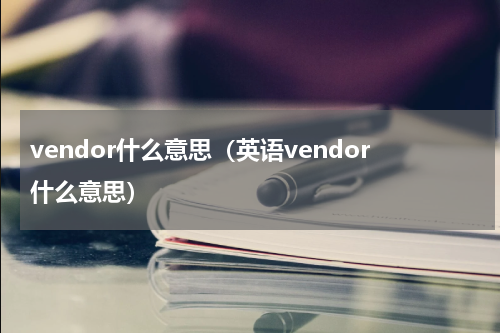 vendor什么意思（英语vendor什么意思）