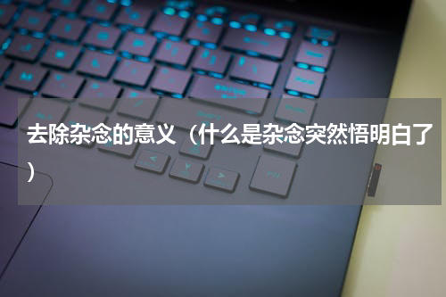 去除杂念的意义（什么是杂念突然悟明白了）