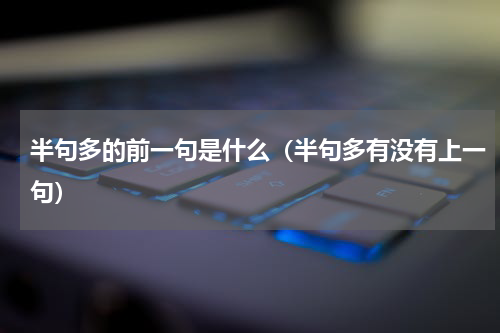 半句多的前一句是什么（半句多有没有上一句）