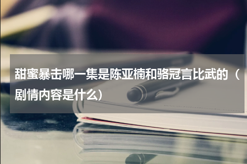 甜蜜暴击哪一集是陈亚楠和骆冠言比武的（剧情内容是什么）