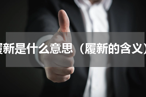 履新是什么意思（履新的含义）