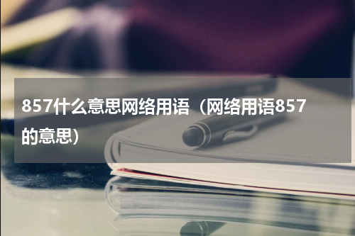 857什么意思网络用语（网络用语857的意思）