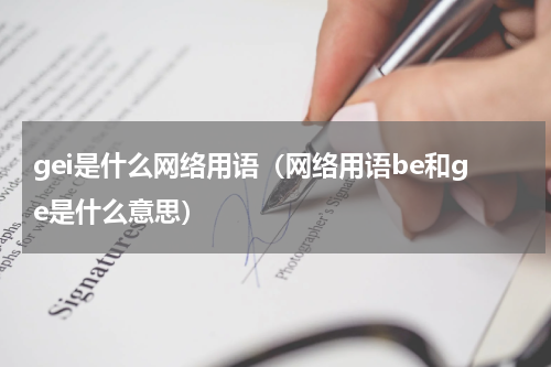 gei是什么网络用语（网络用语be和ge是什么意思）