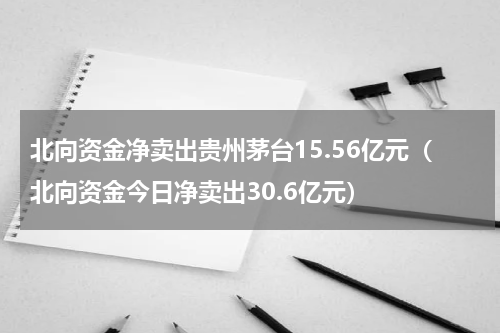 北向资金净卖出贵州茅台15.56亿元（北向资金今日净卖出30.6亿元）