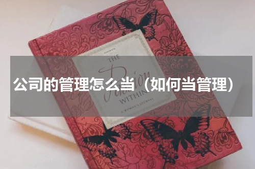 公司的管理怎么当（如何当管理）
