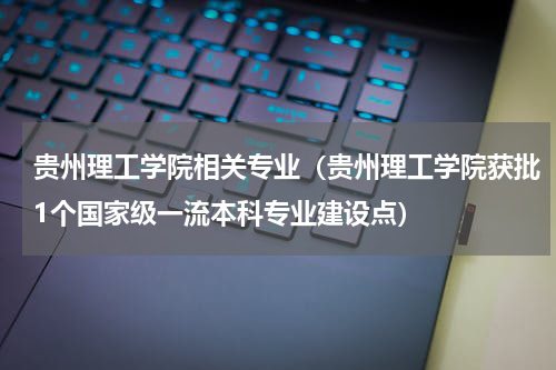 贵州理工学院相关专业（贵州理工学院获批1个国家级一流本科专业建设点）